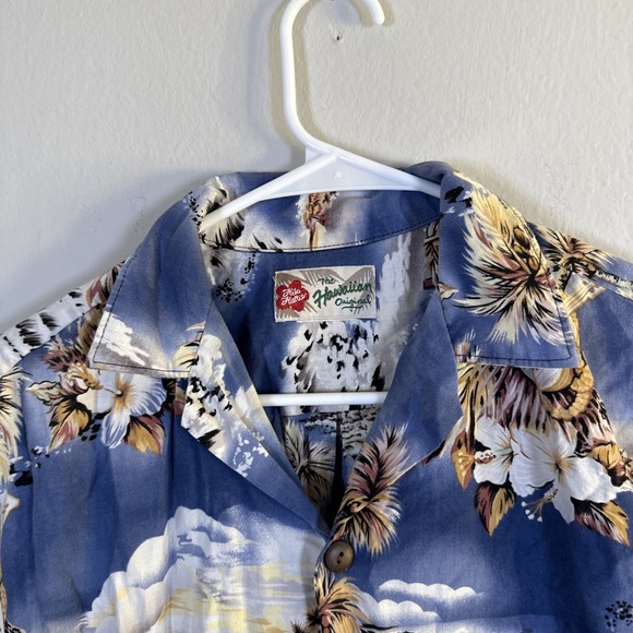 Vintage Hilo Hattie Vneck Button Down Hawaiian Original Womans Blouse Size Mediu - Picture 4 of 11